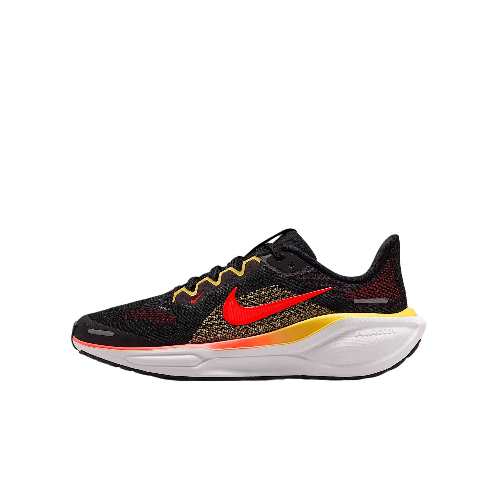 Детские дышащие низкие беговые кроссовки Pegasus 41 Nike, черный/topaz золото/bright темный красный