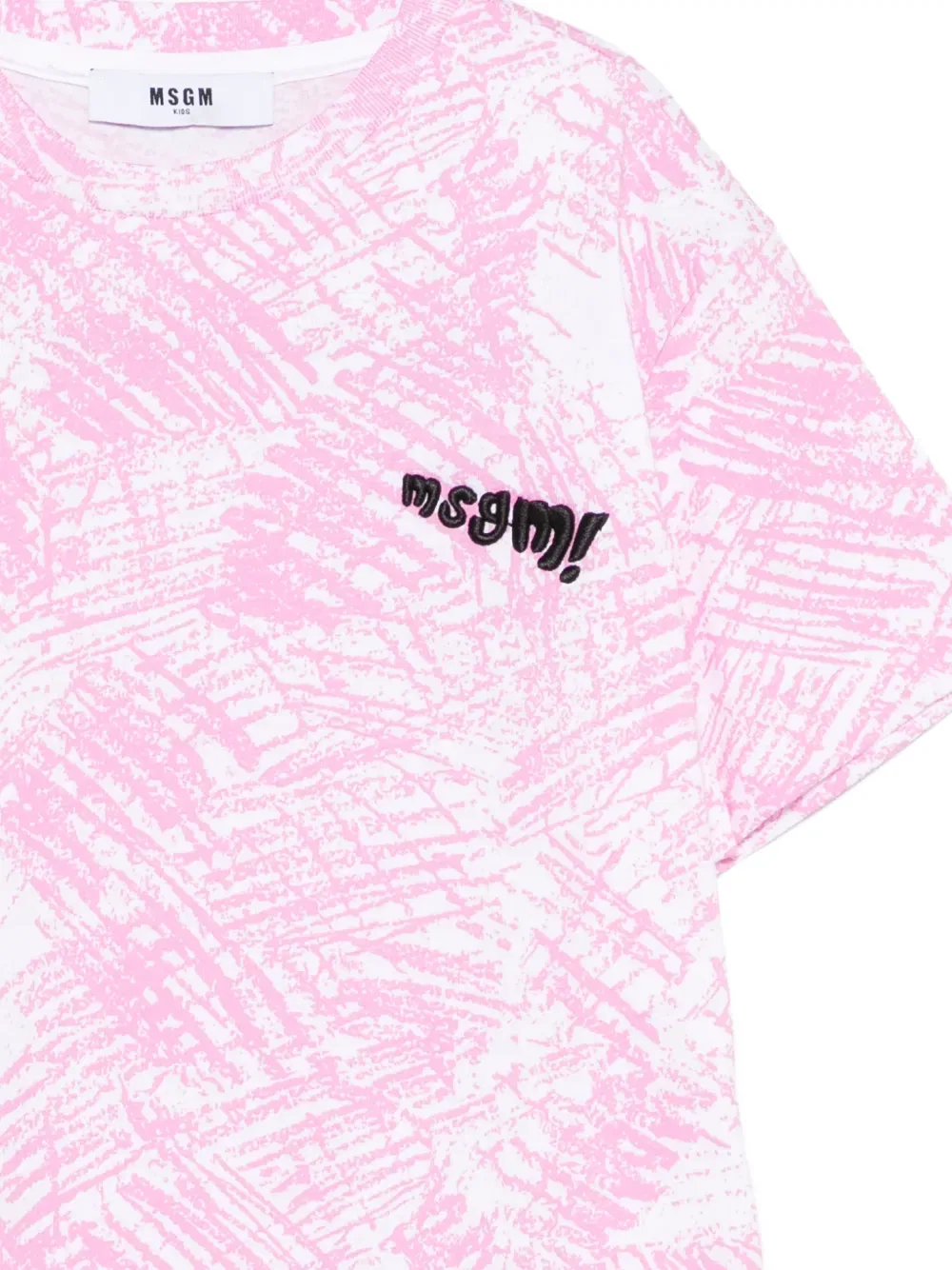 Футболка с графическим принтом Msgm Kids, розовый — фото 3
