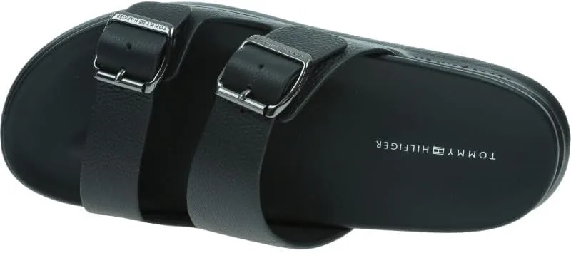 Мужские сандалии Tommy Hilfiger, модель с двойной диафрагмой D Density Hilfiger FM0FM05414, изготовлены из кожи, черный — фото 4