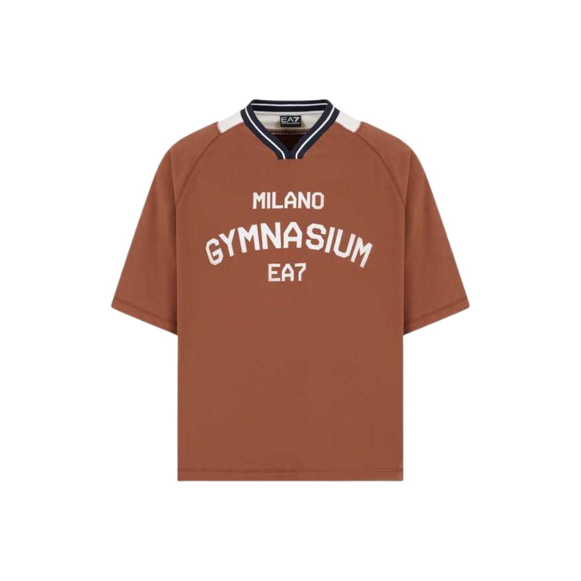 

EMPORIO ARMANI Футболка EA7 SS25 мужская dark brown, Коричневый, EMPORIO ARMANI Футболка EA7 SS25 мужская dark brown