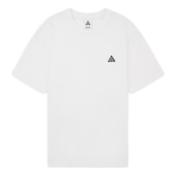 

Футболка Men's Nike ACG SS22 Solid Color Round Neck Loose Short Sleeve White T-Shirt, мультиколор