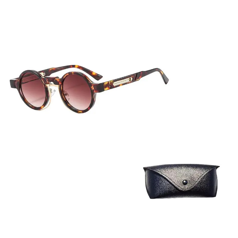 

JEANSWEST Круглые солнцезащитные очки унисекс, C4 Tortoiseshell Frame with Gradient Tea Brown Lens