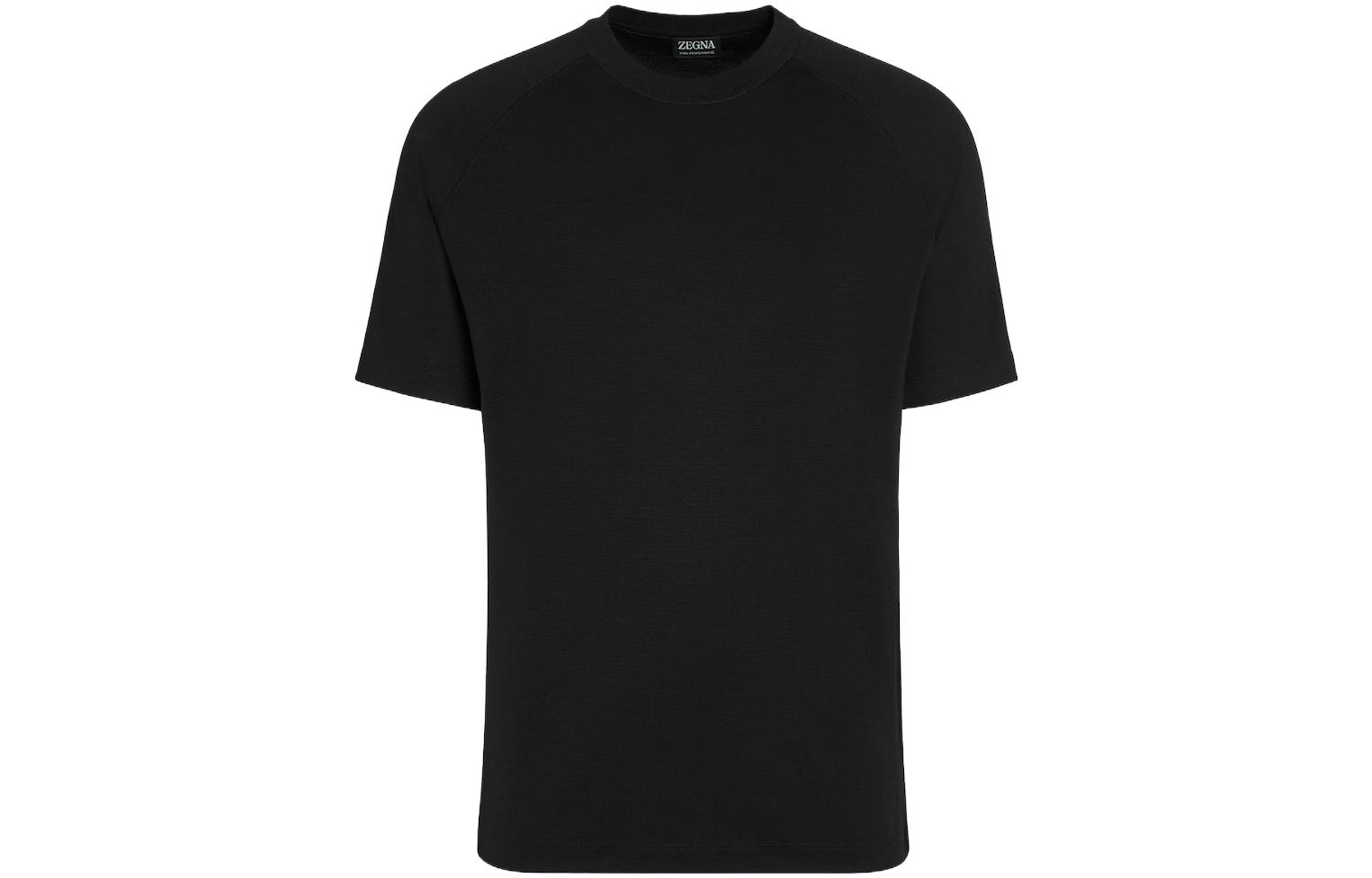 

Футболка Zegna с коротким рукавом из шерсти Zzegna, черный