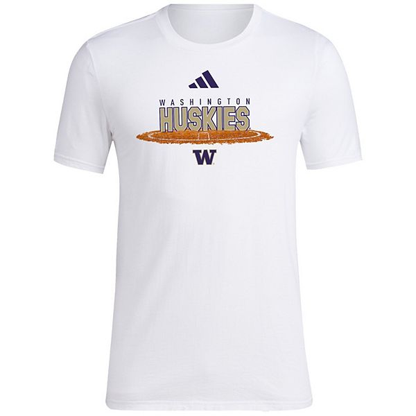 Мужская белая футболка washington huskies softball pitcher's circle Adidas — фото 3