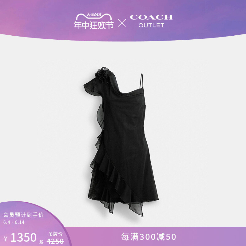 

Платье мини Coach Outlet, черный