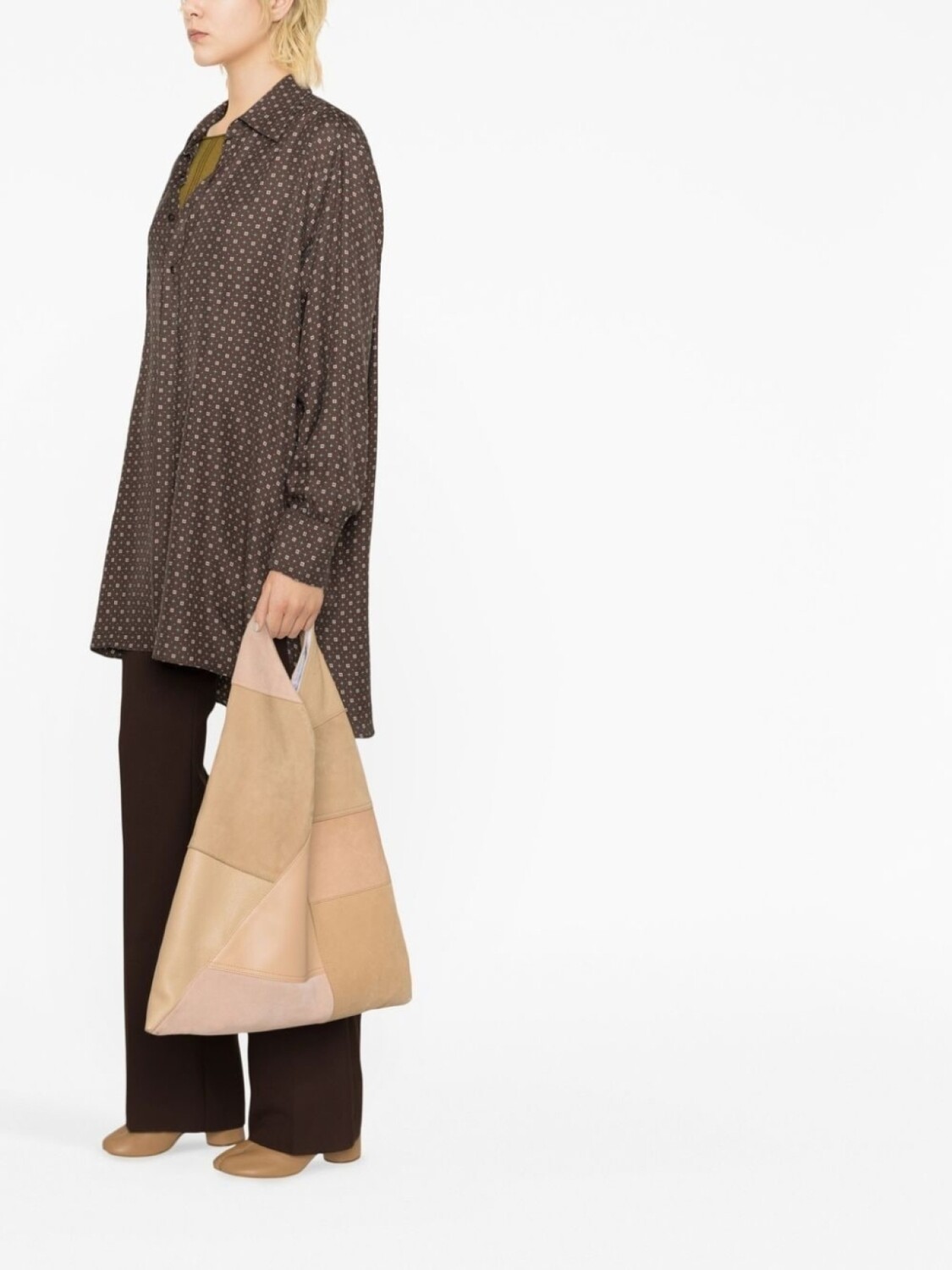 

Maison Margiela рубашка с длинными рукавами, коричневый