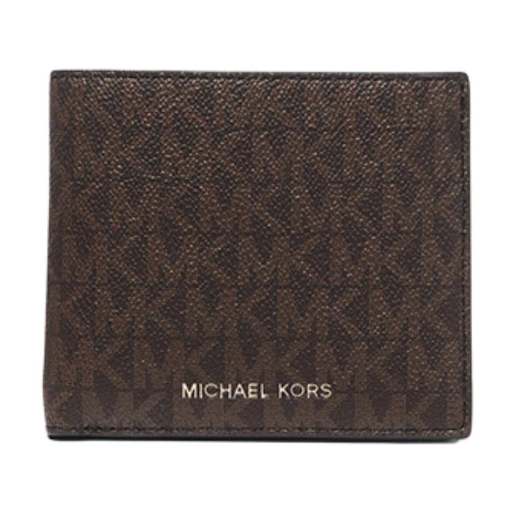 

MICHAEL KORS Мужской бумажник из искусственной кожи кофейного цвета