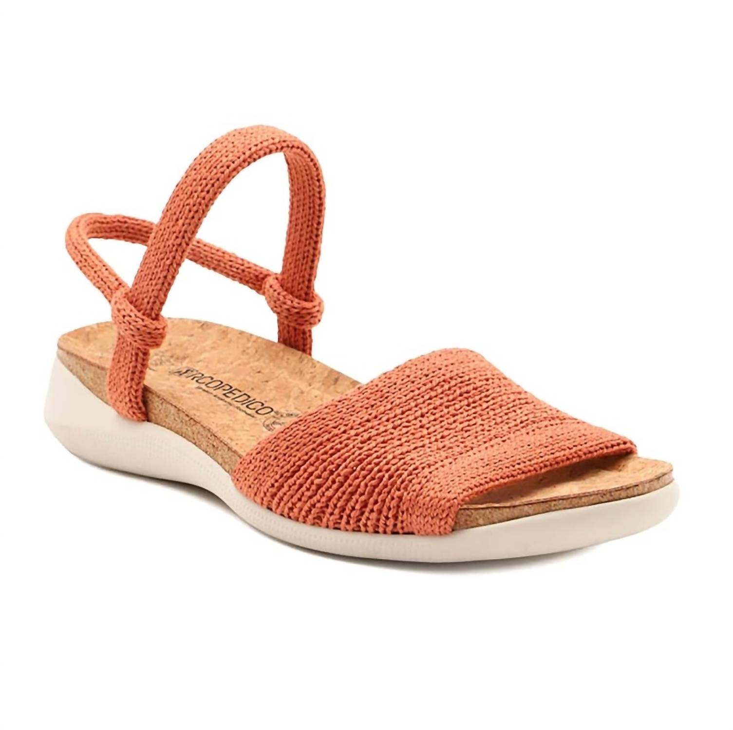 Женские сандалии Arenal из вязанного кирпича ARCOPEDICO, цвет knit brick