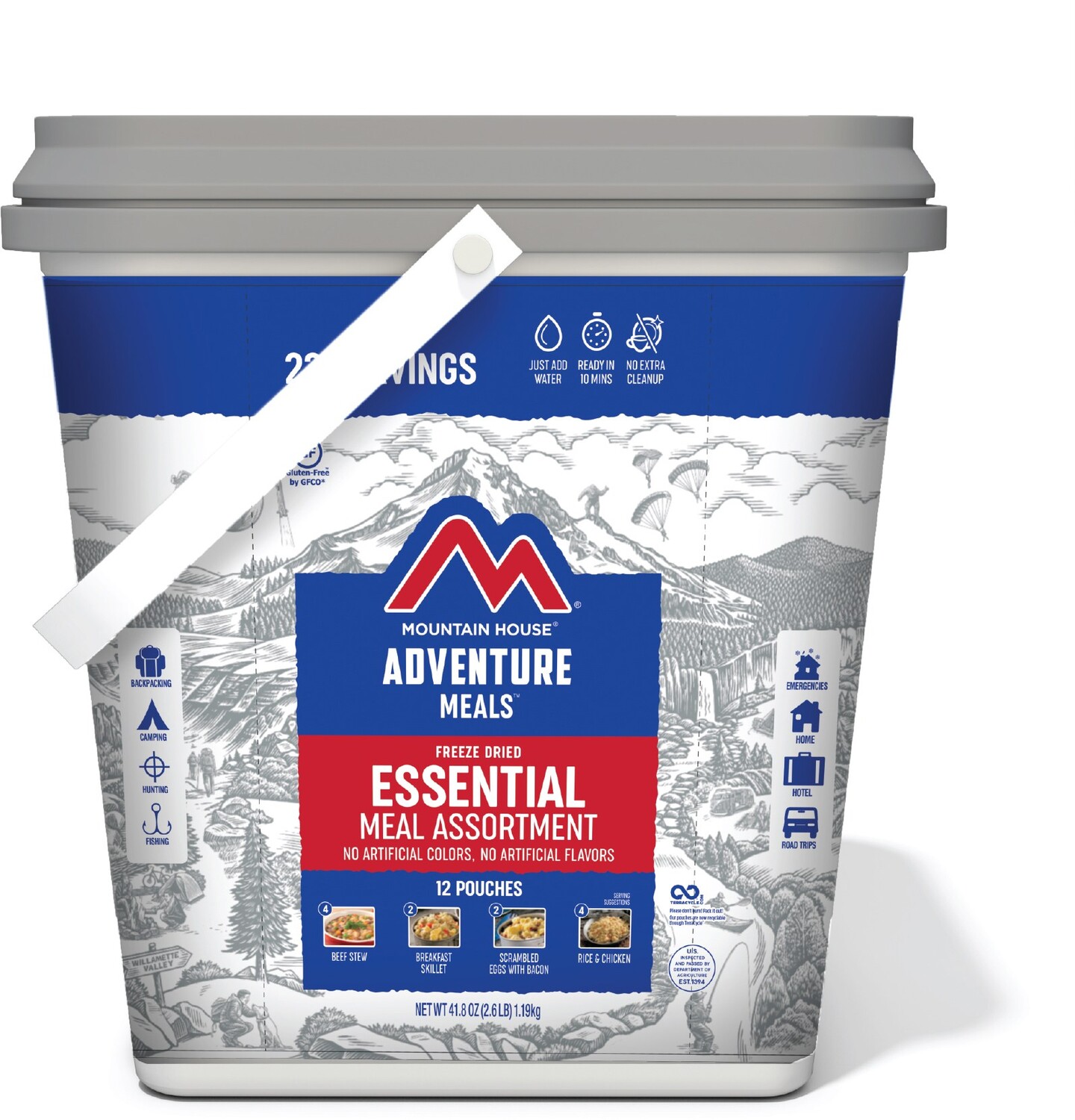 

Ведро с набором основных блюд Mountain House