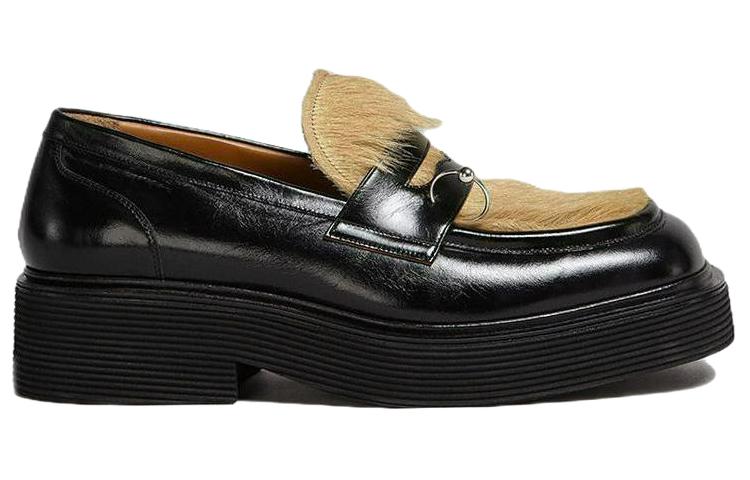 Marni Мужские туфли на платформе, черный с бежевым — фото 3