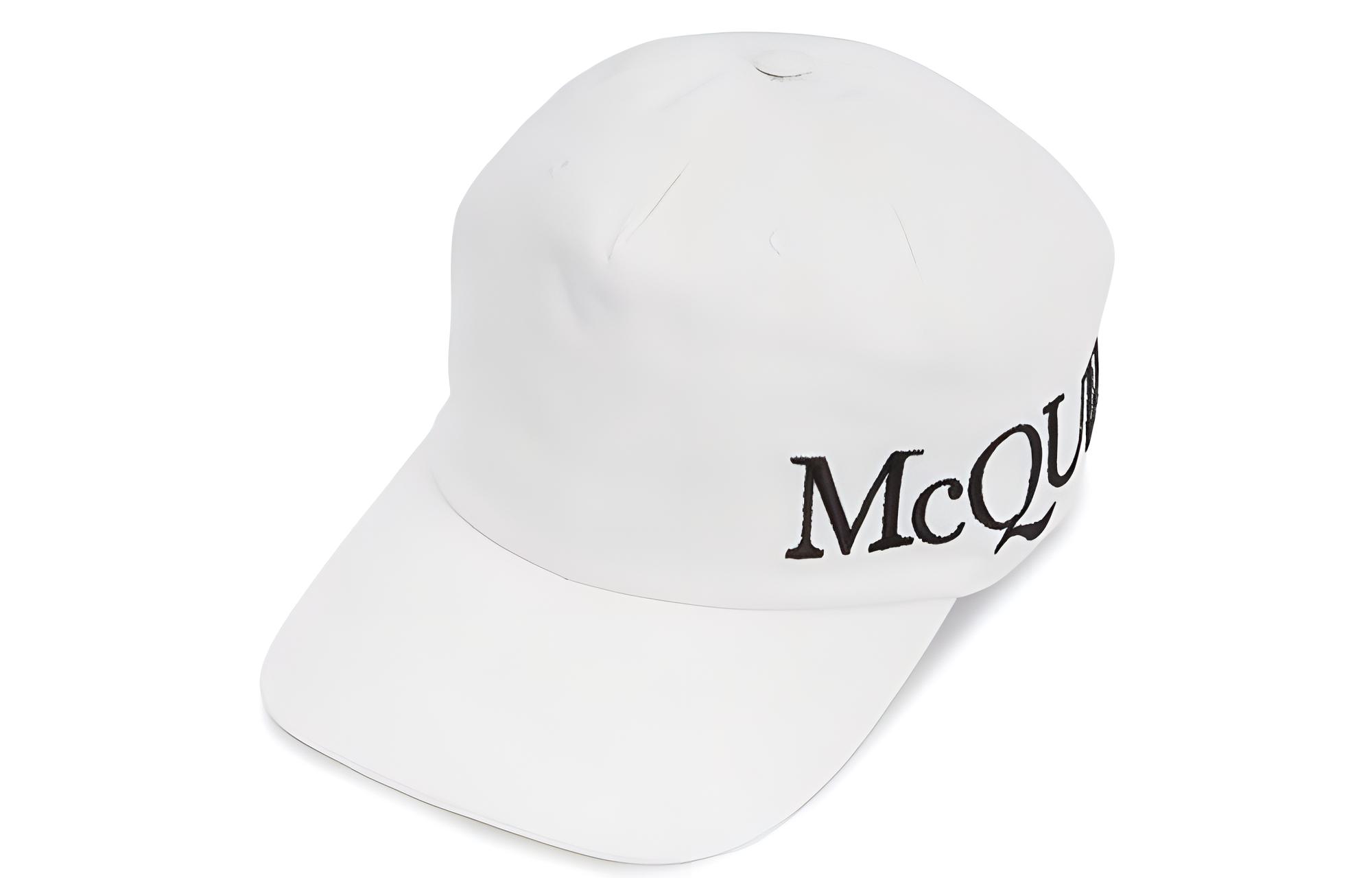 

Бейсболка с вышитым логотипом Alexander McQueen, белая