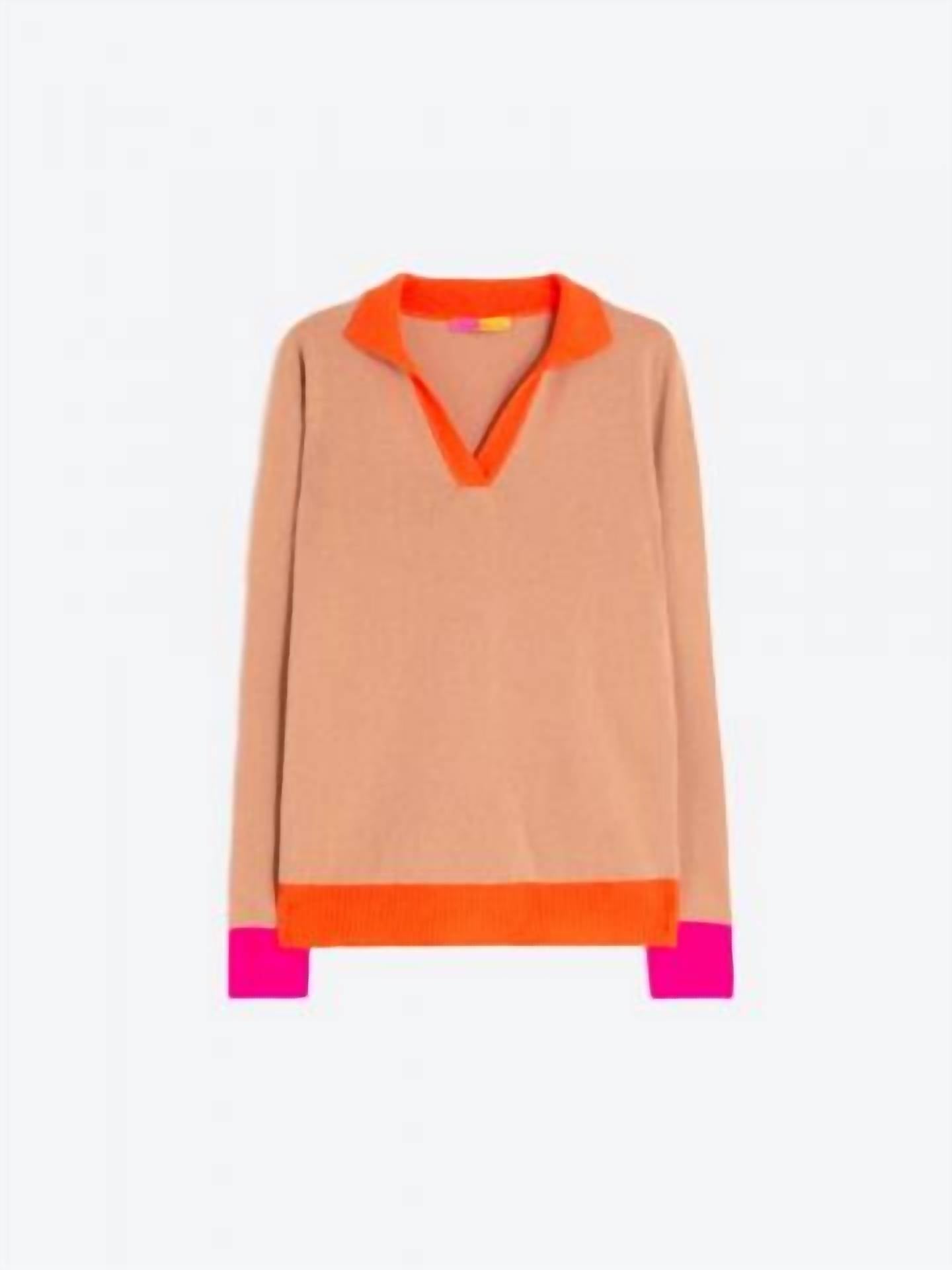 

Женский свитер в оранжево-розовом цвете Vilagallo