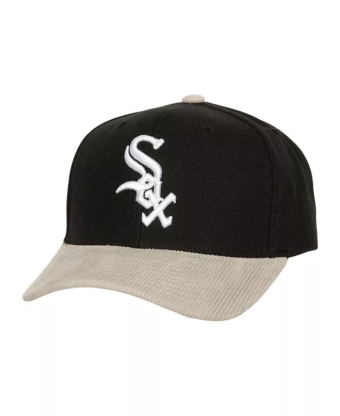 

Мужская черная, серая бейсболка Chicago White Sox Corduroy Pro Snapback Mitchell & Ness