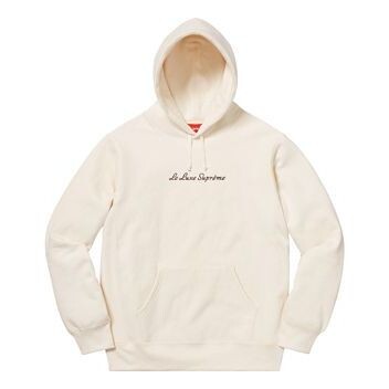 

Толстовка le luxe hooded sweatshirt 'white black' Supreme, белый