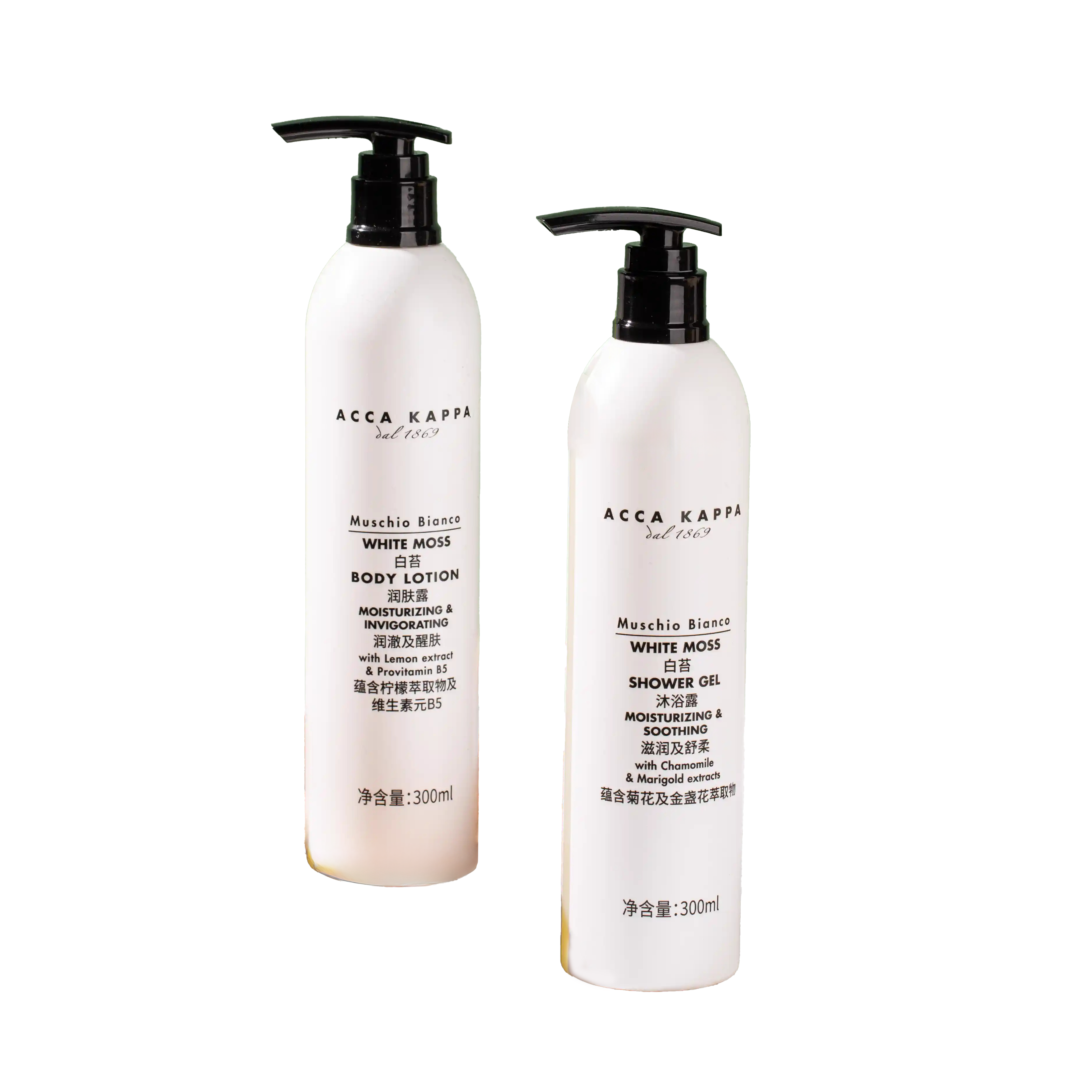 

Наборы для ухода Unisex Acca Kappa, shower gel 300ml+body lotion 300ml[hotel exclusive edition]