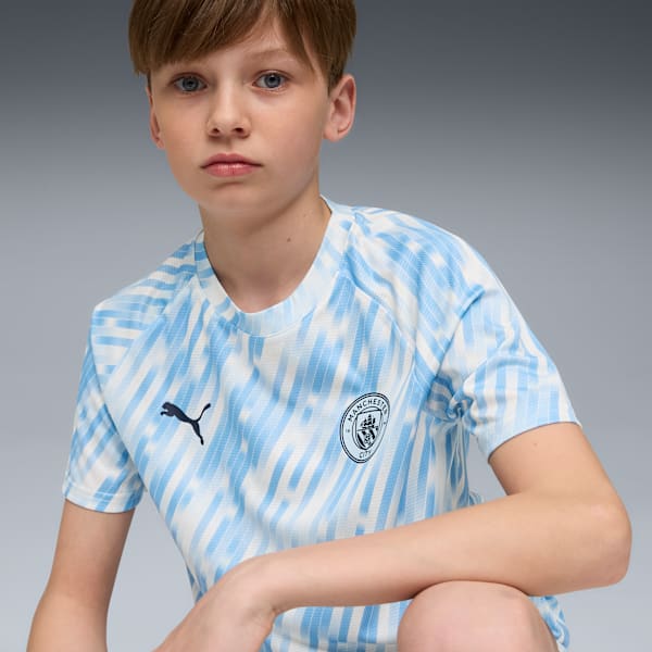 Футболка для разминки больших детей Manchester City Prematch Puma, синий — фото 2