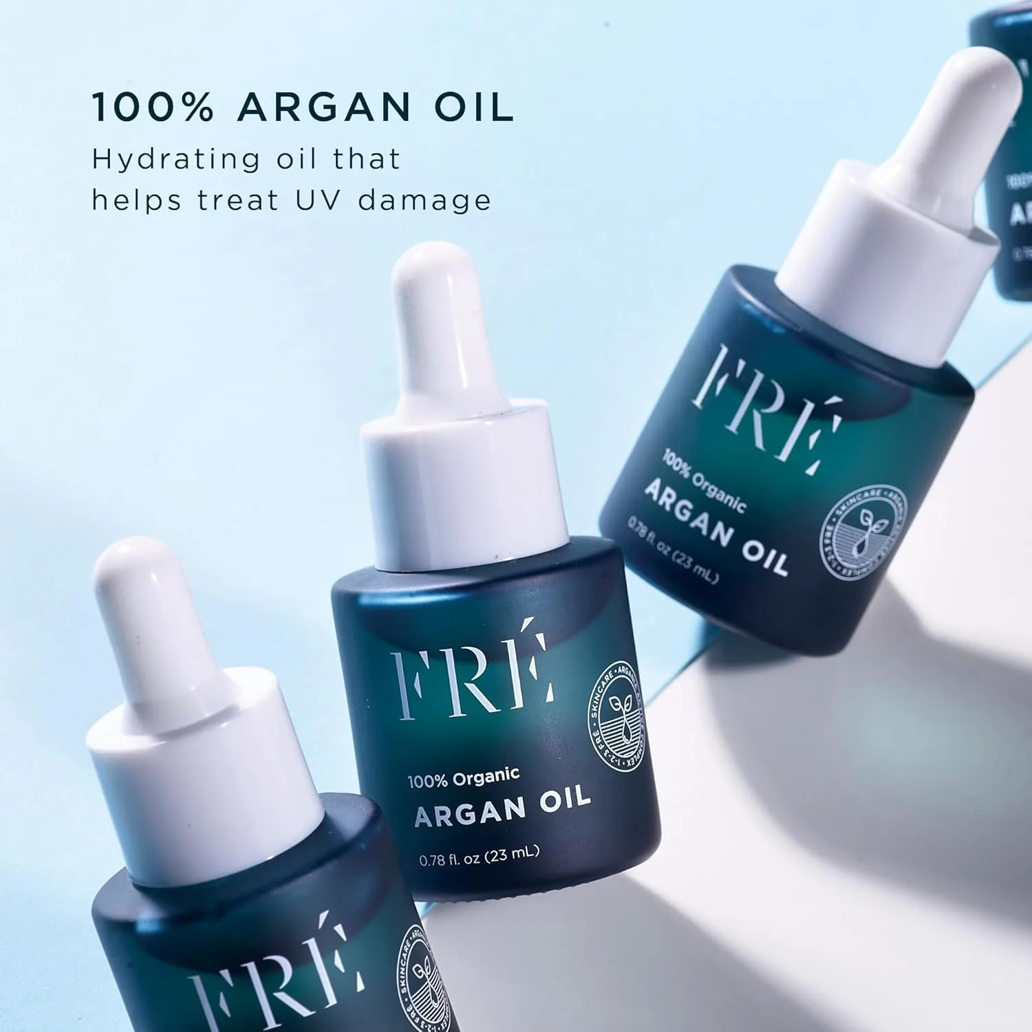 100% органическое аргановое масло FRE Skincare для волос, кожи и ногтей - холодного отжима для роста сухих и поврежденных волос, увлажняющий марокканский крем для более мягкой и гладкой кожи Fré — фото 2