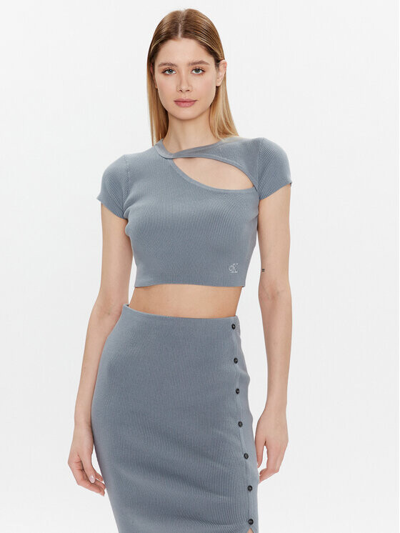 

Узкая блузка Calvin Klein, серый