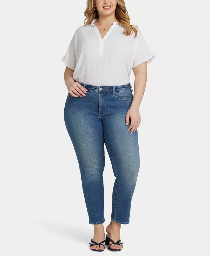 

Джинсы Sheri Slim Ankle размера Plus NYDJ, синий