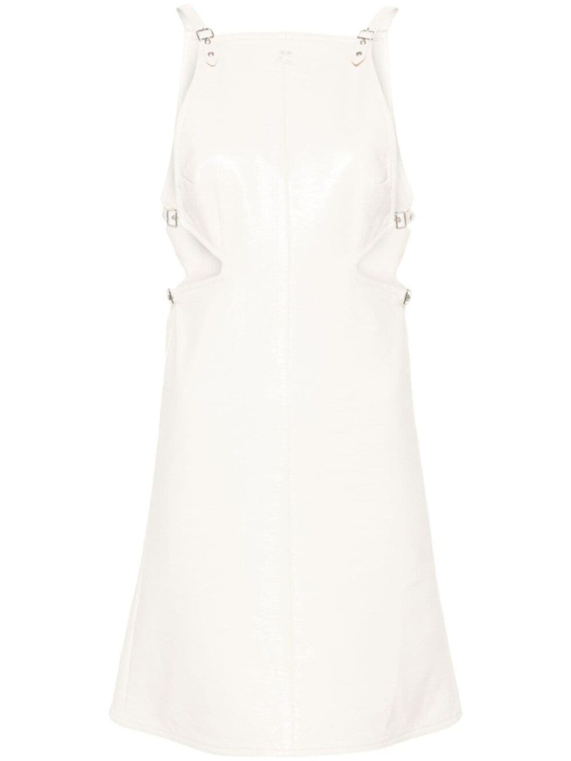 

Courrèges платье мини Slash Buckle без рукавов, белый