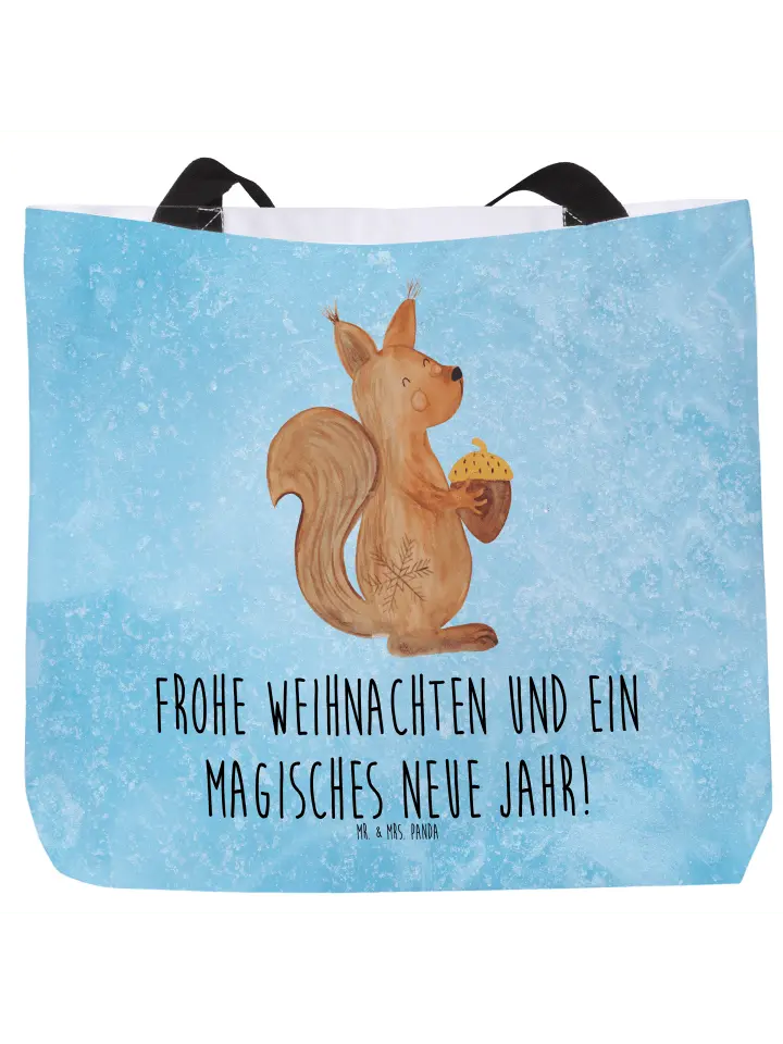 

Сумка-шоппер Mr & Mrs Panda Eichhörnchen Weihnachten, цвет eisblau