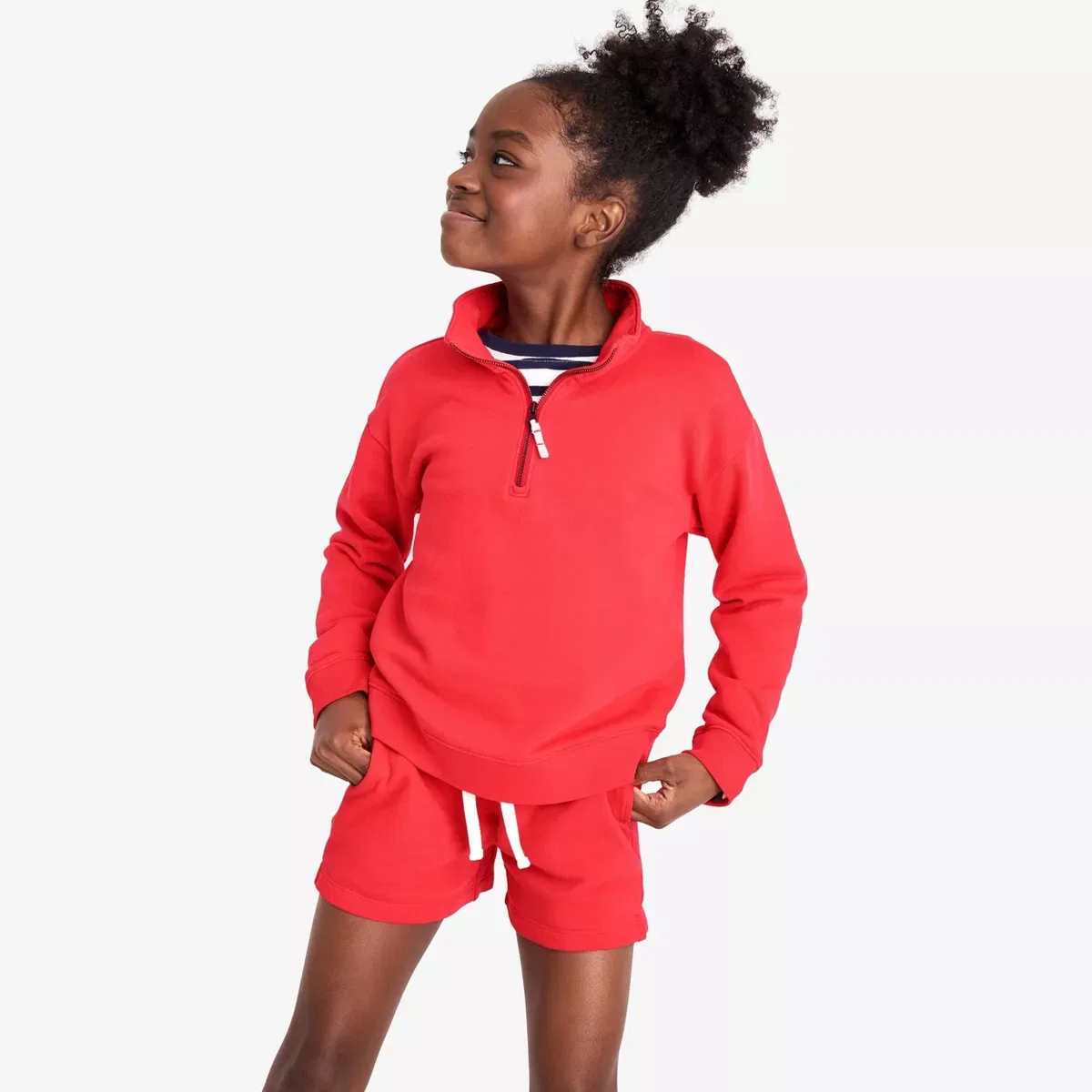 Детские шорты для девочек хлопковые Track Short Primary, Strawberry — фото 2