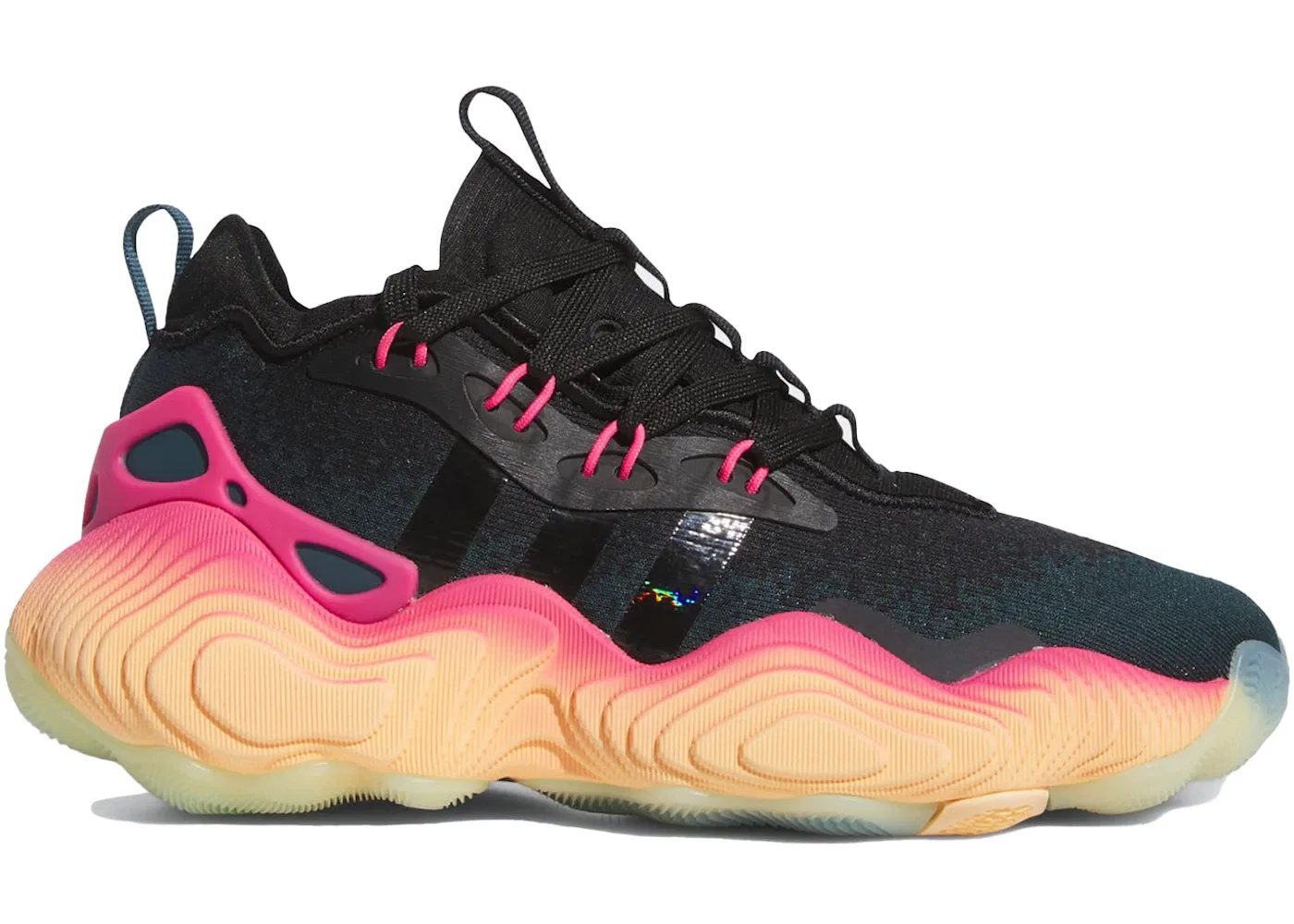 Детские кроссовки для баскетбола Trae Young 3 Adidas, Arctic Night/Core Black/Acid Orange
