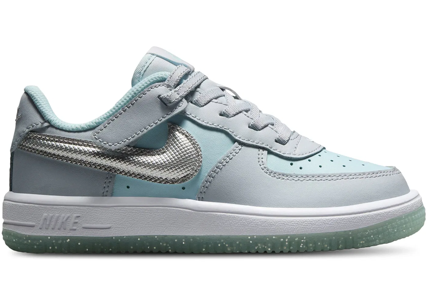 Детские кроссовки Lifestyle Nike Force 1 Low EasyOn, Pure Platinum/Glacier Blue/Metallic Silver