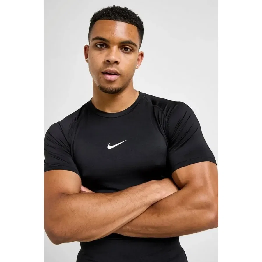 Спортивная футболка Nike Pro Dri-Fit Slim Top-Short Sleeve с коротким рукавом, Черный