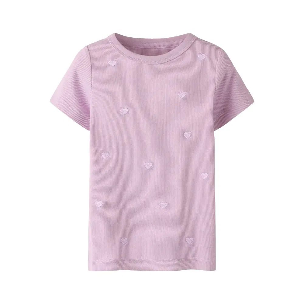 Детская футболка с вышивкой Nakal Slim Short Sleeve T-Shirt Name it, Pink