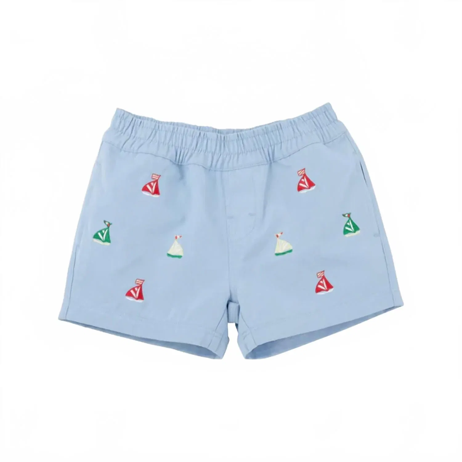 Детские шорты для мальчиков хлопковые с вышивкой Critter Sheffield The Beaufort Bonnet Company, Beale Street Blue/Sailboats