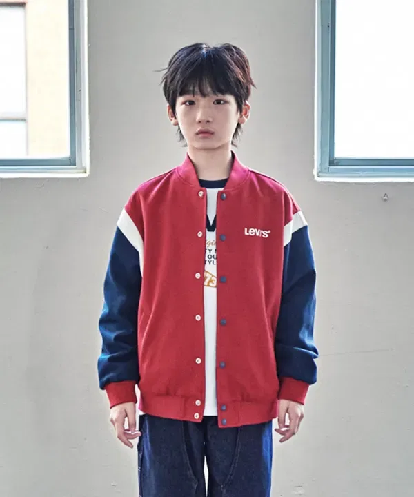 Реверсивная бомбер-куртка Varsity, LVC, Levis Kids, красный