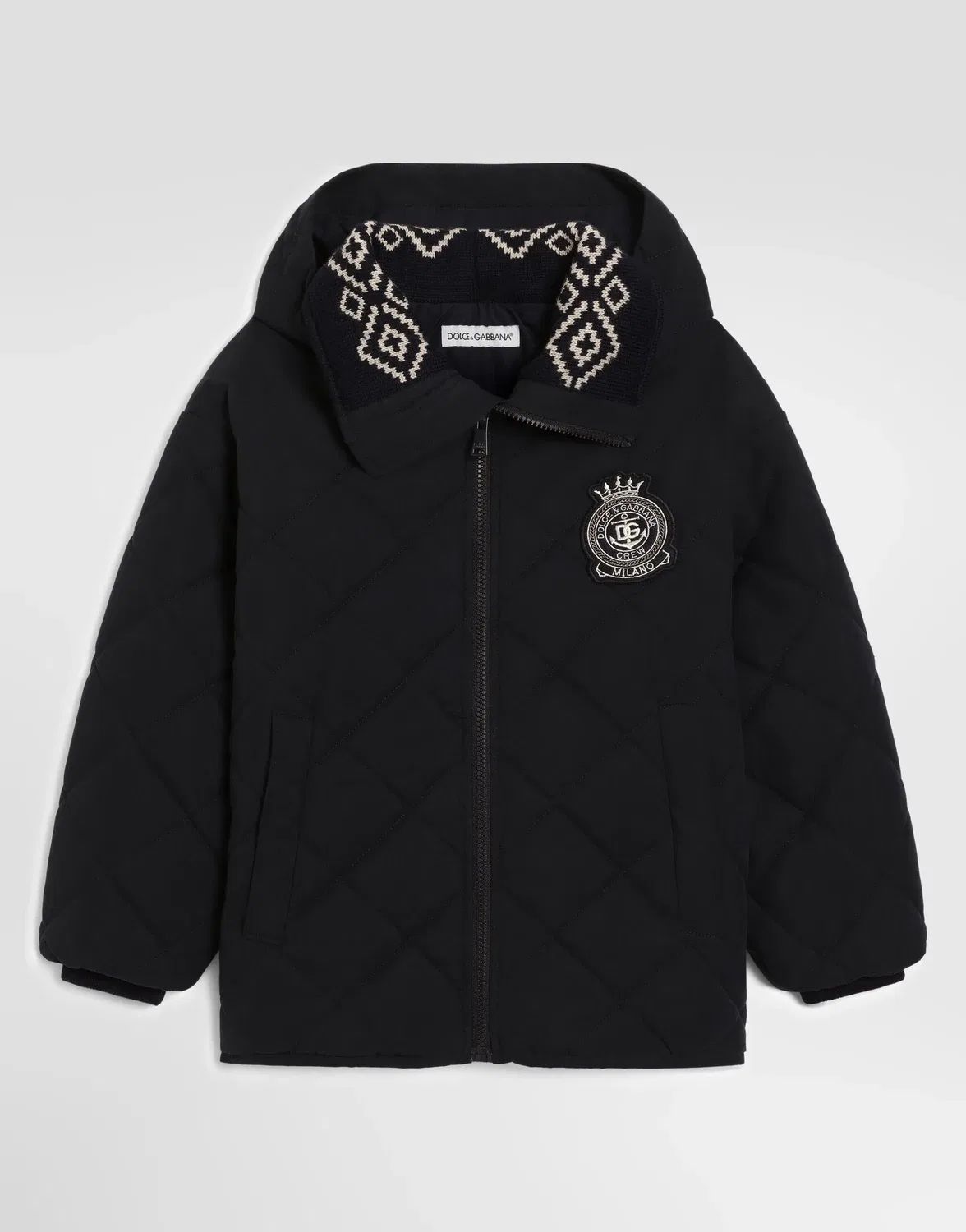 Стеганая хлопковая куртка Dolce&Gabbana, синий