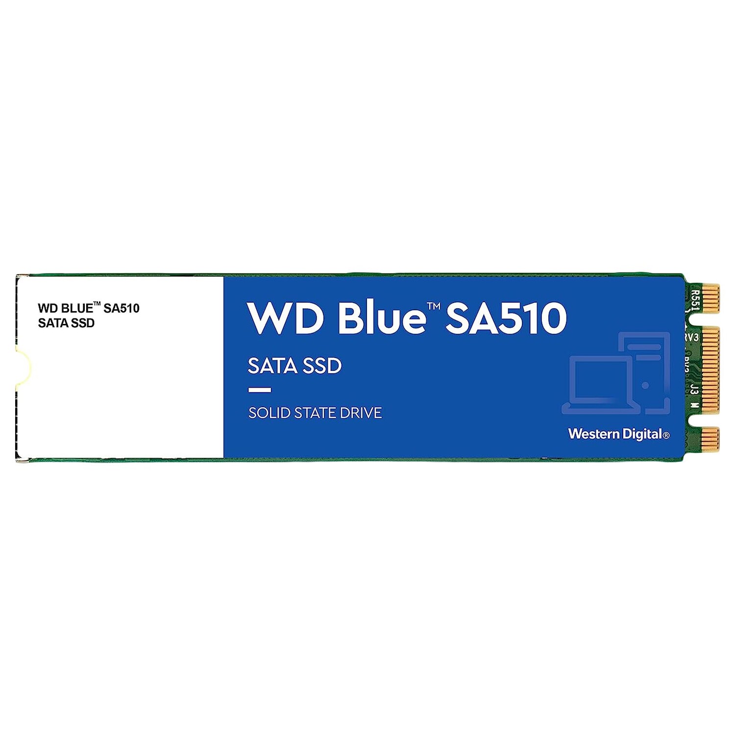 

Внутренний твердотельный накопитель Western Digital WD Blue SA510, WDS500G3B0B, 500Гб, M.2 2280