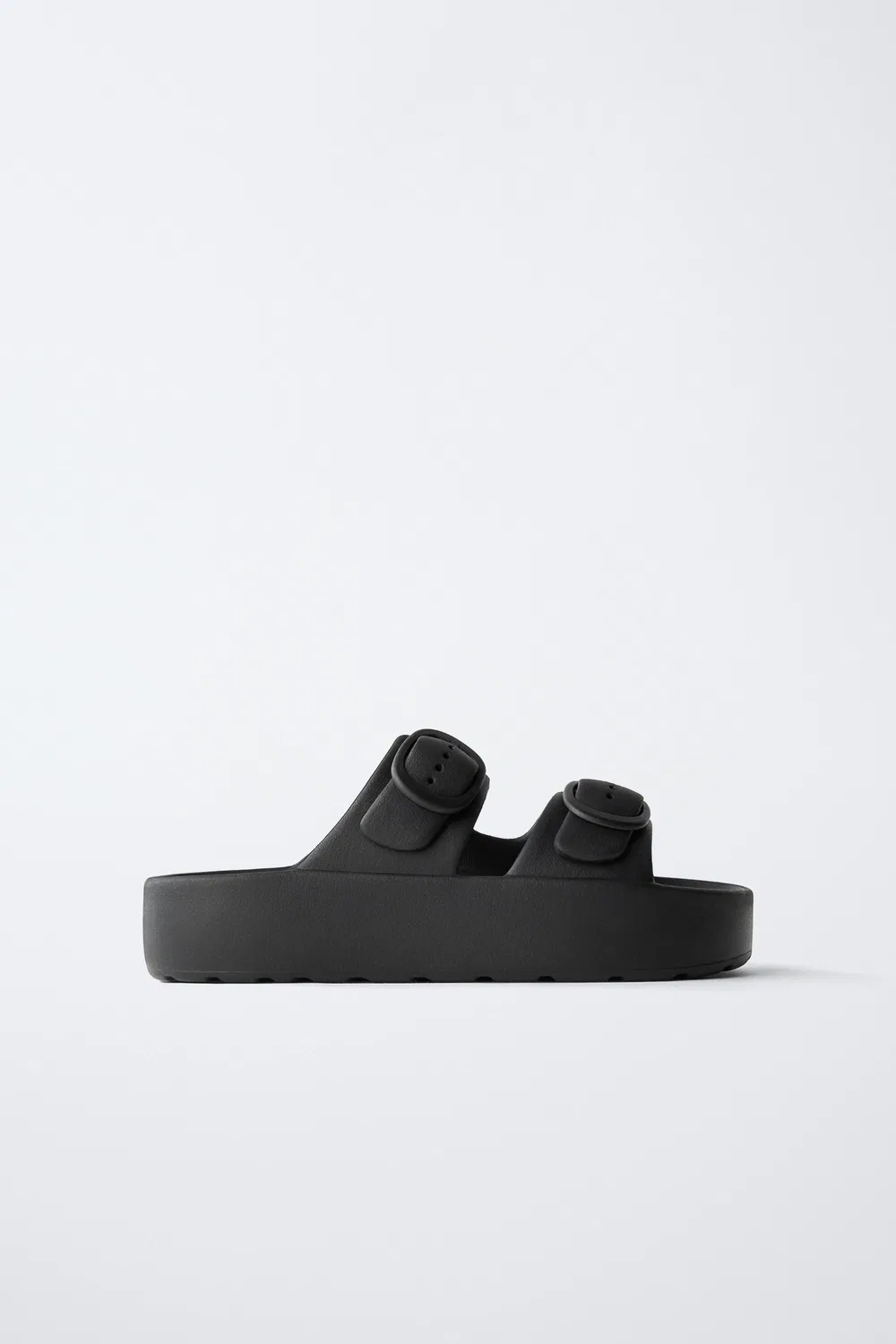 Сандалии с резиновой пряжкой ZARA, Black