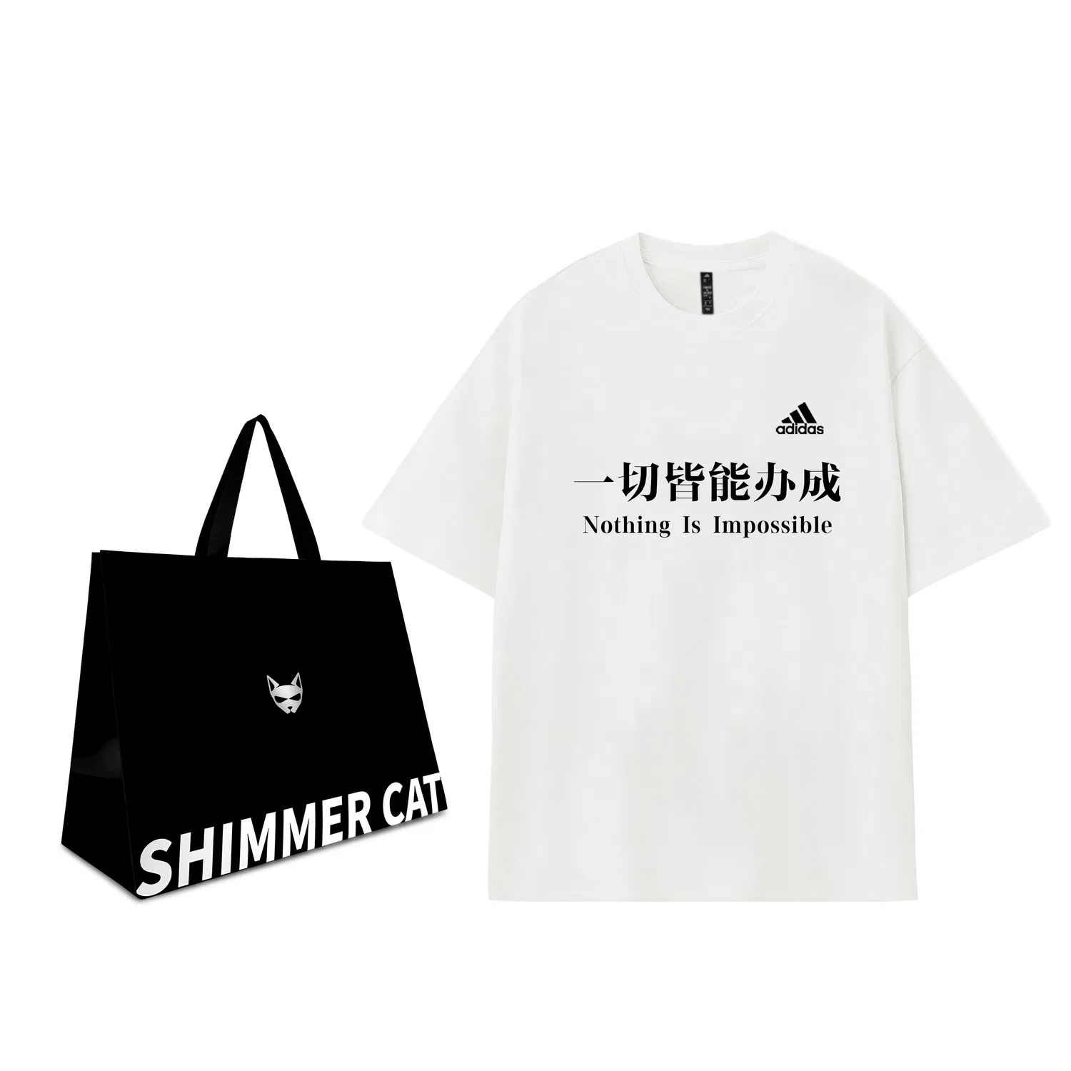 Футболка с принтом, хлопок, Adidas, Exclusive-Black