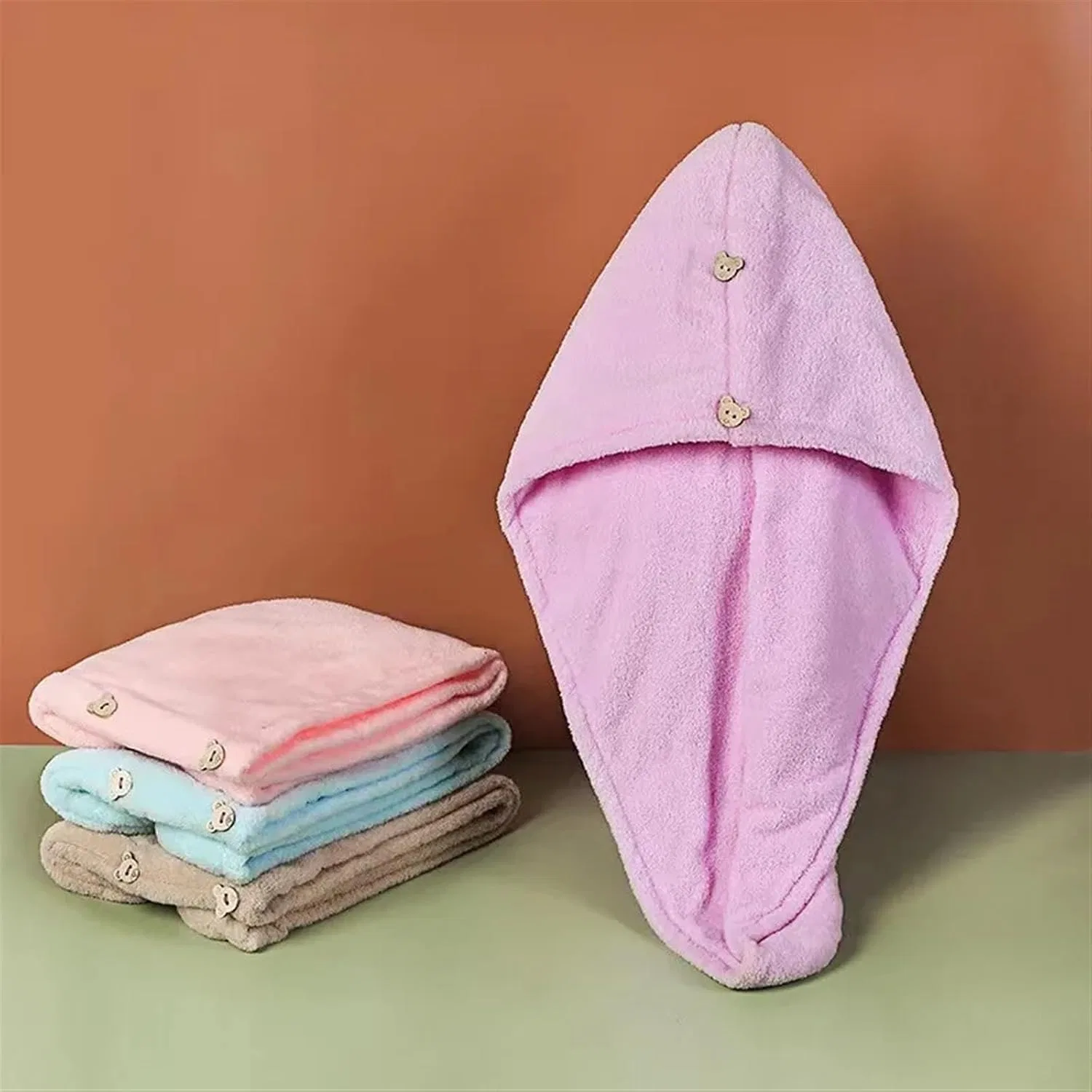 Шапочка для душа Microfiber Towel, TYNXK, 1 шт, Purple — фото 4
