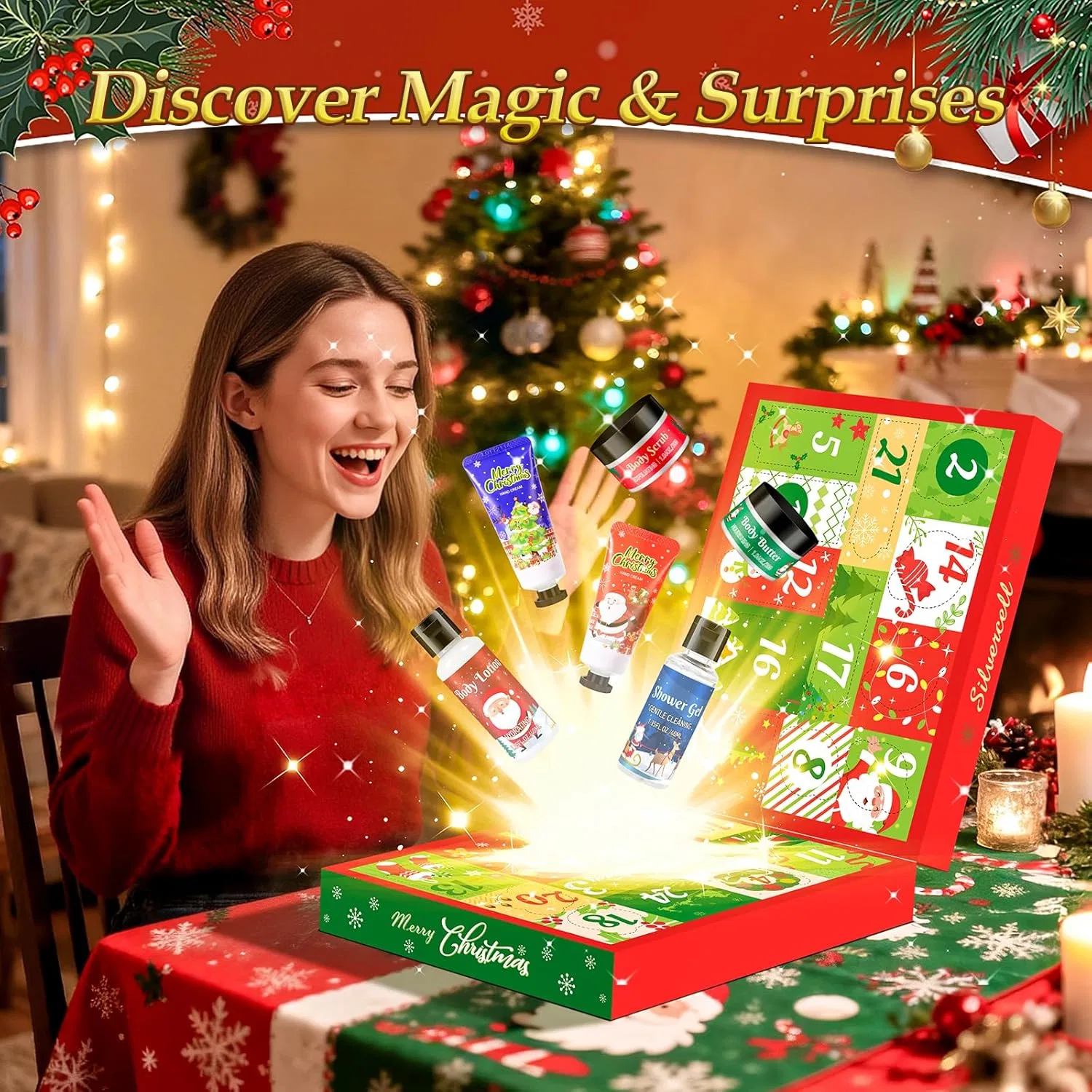 Набор косметики Advent Calendar 2025, Weixinbuy, 24 предмета, 616 г — фото 3