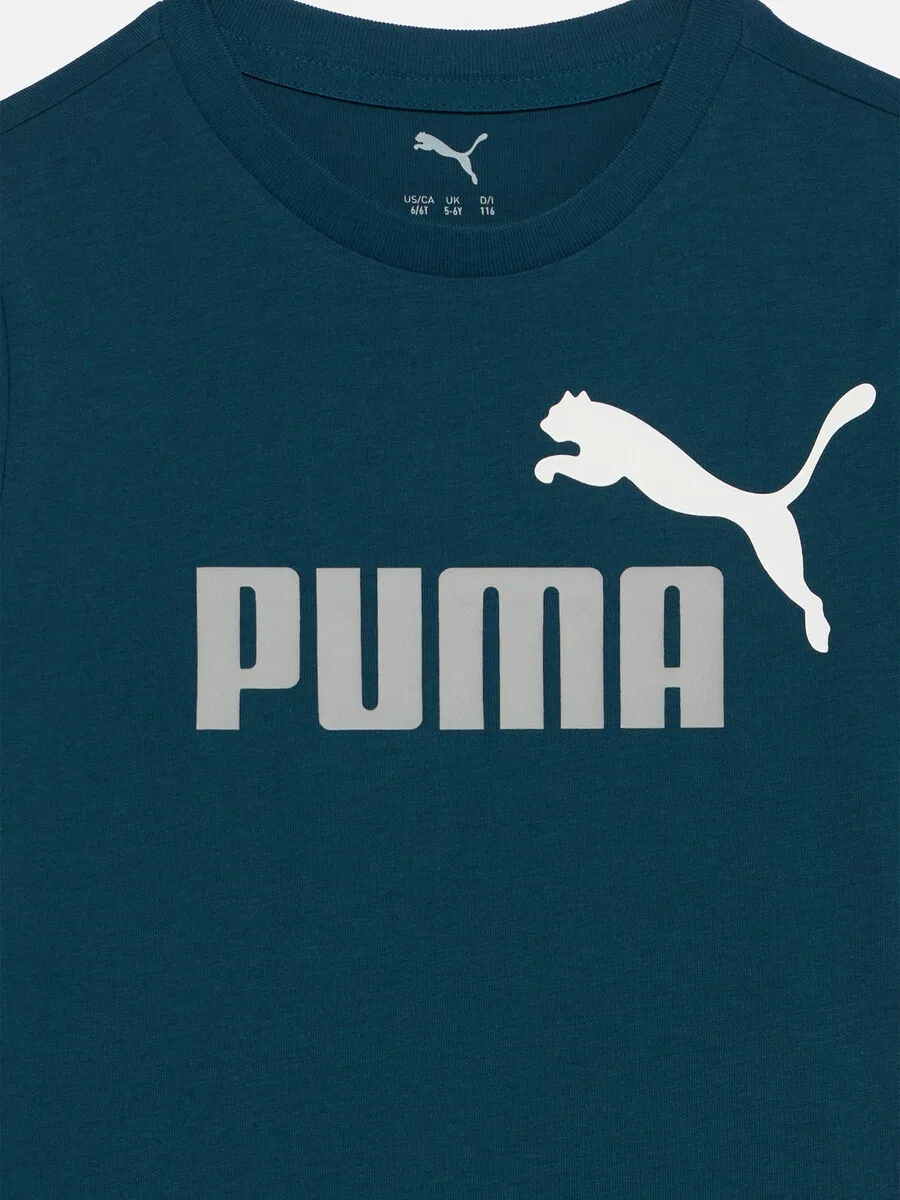 Футболка PUMA 'ESS No.1' цвета "Бетон" — фото 3