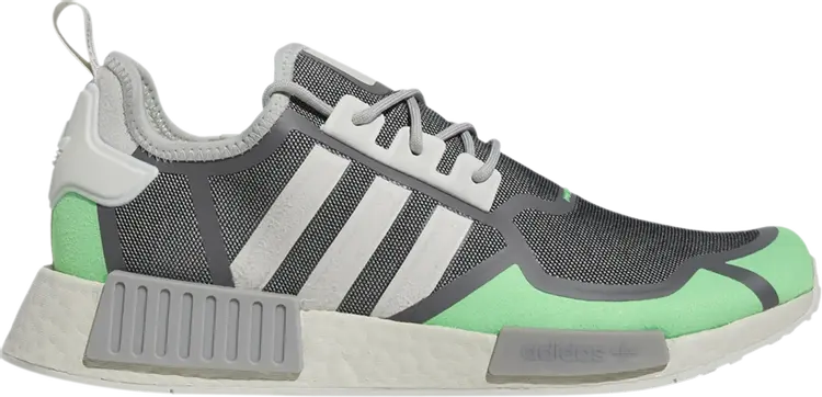 

Кроссовки Adidas NMD_R1 'Grey Screaming Green', серый