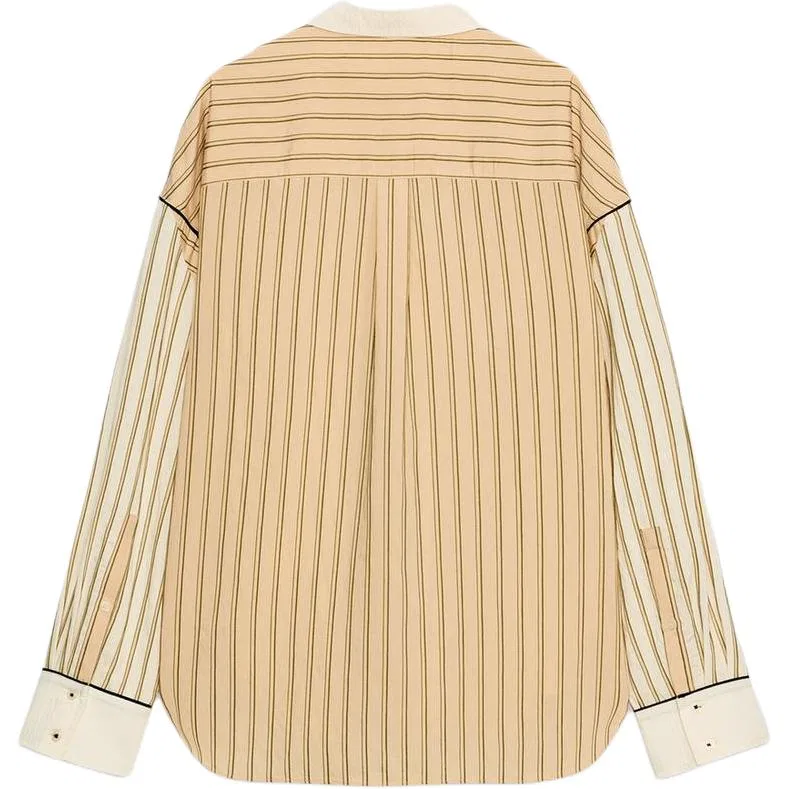 Женская рубашка с воротником-лацканом ZW Shirts Women's White Lapel ZARA, Raw White — фото 3