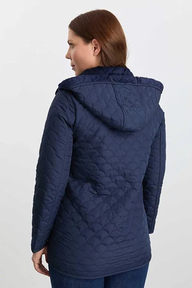 Детское пальто для девочек стеганое Selen Giyim, Navy Blue — фото 4