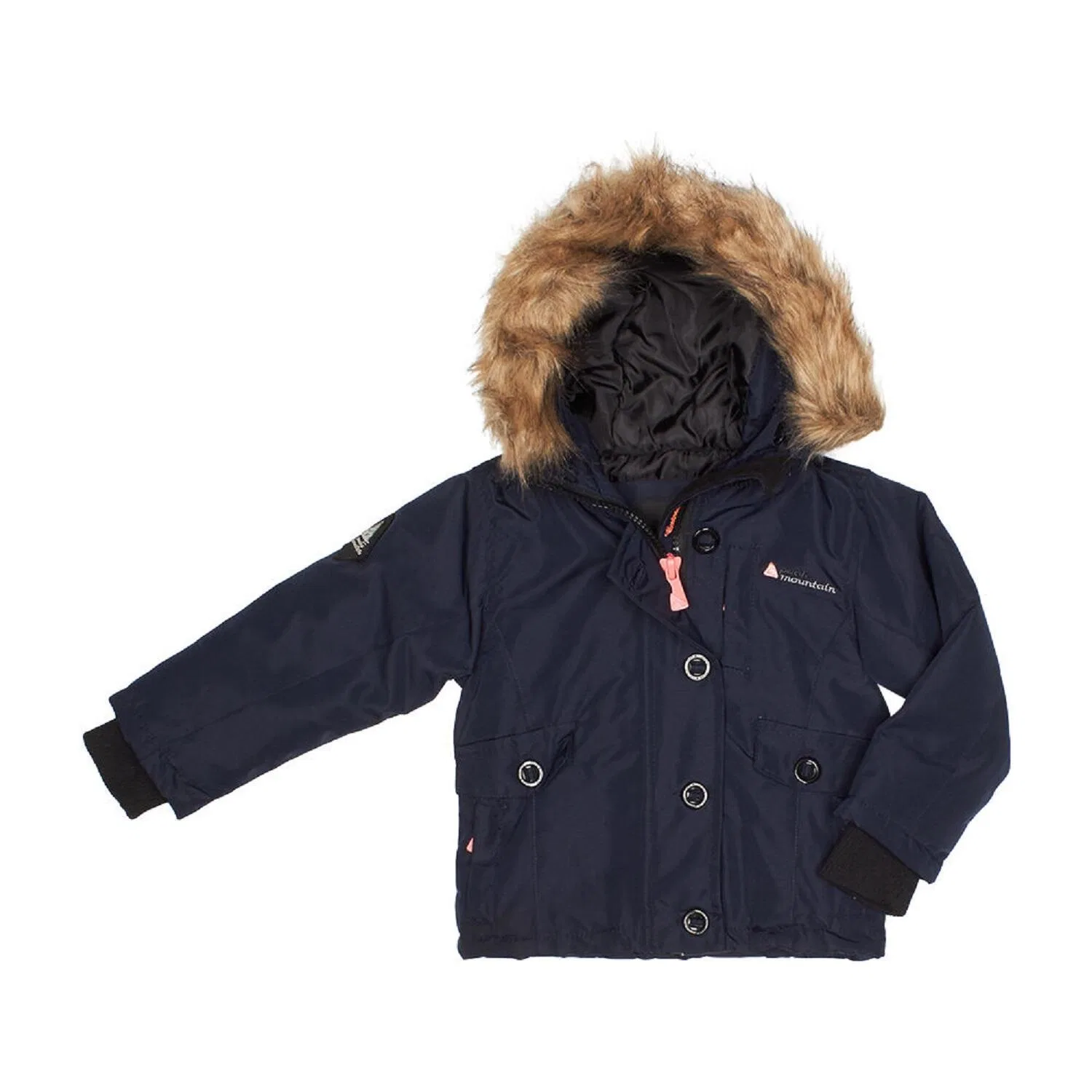 Детская парка для девочек с капюшоном Peak Mountain Falava, Blau Navyblau