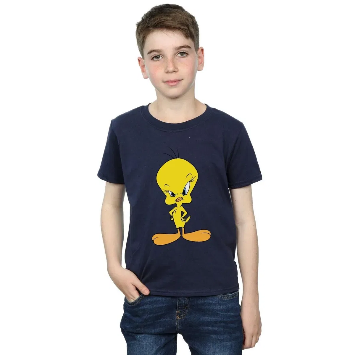Детская футболка с принтом Angry Tweety Looney Tunes, Navy