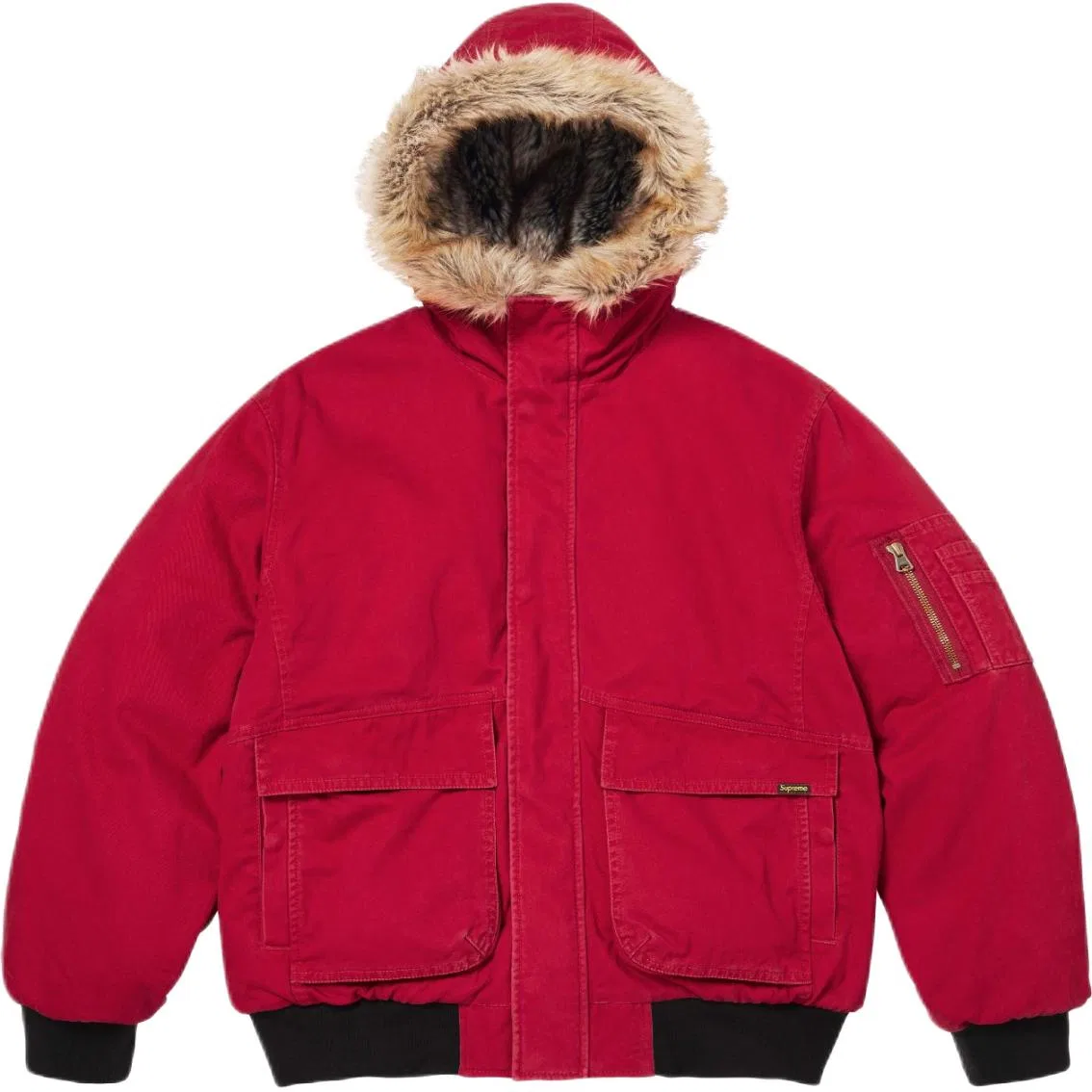 Куртка двусторонняя из искусственного меха Supreme, Red