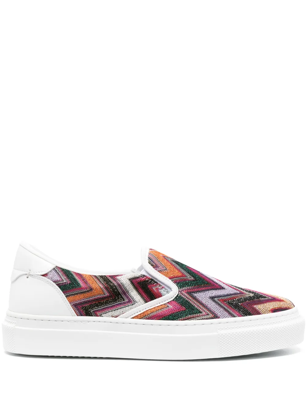

Кроссовки с люрексом и узором зигзаг Missoni, белый