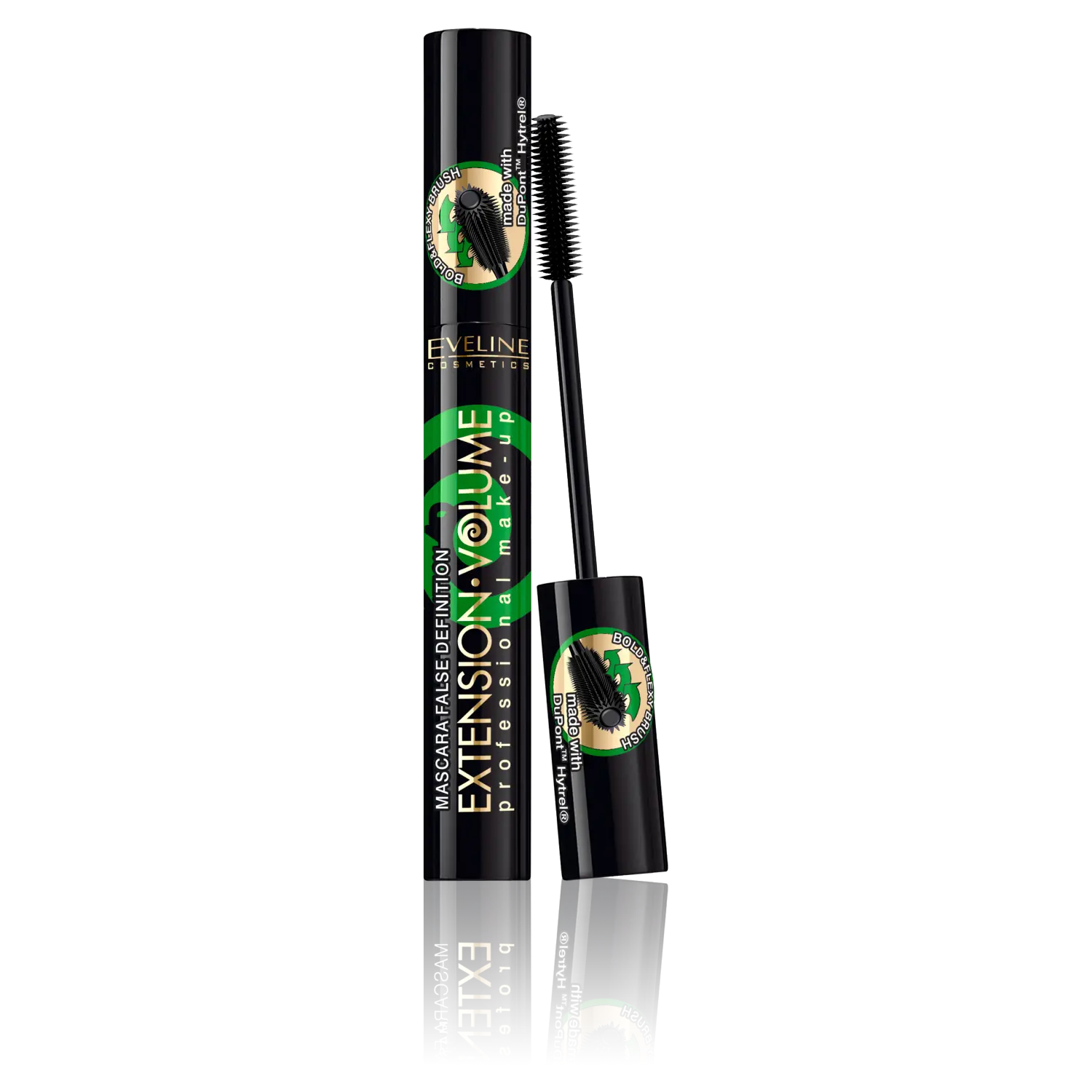 

Eveline Cosmetics Extension Volume 4D False Definition удлиняющая и подкручивающая тушь для ресниц, 10 мл