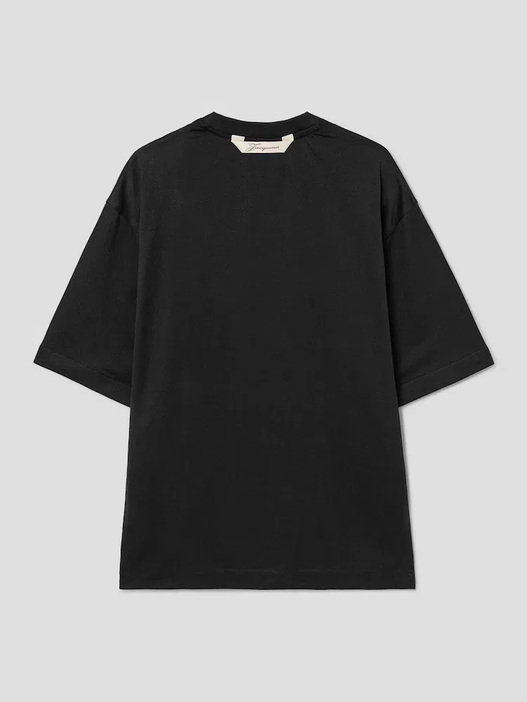 Футболка с коротким рукавом, Paper Jersey JACQUEMUS, Black — фото 2