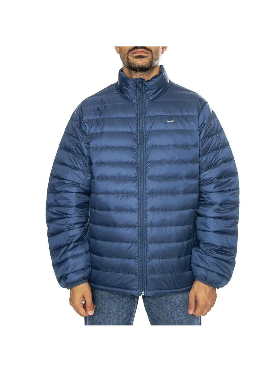 Куртка LEVI'S межсезонья 'Tobal Down Packable Sargasso Sea Blue' синего цвета — фото 2