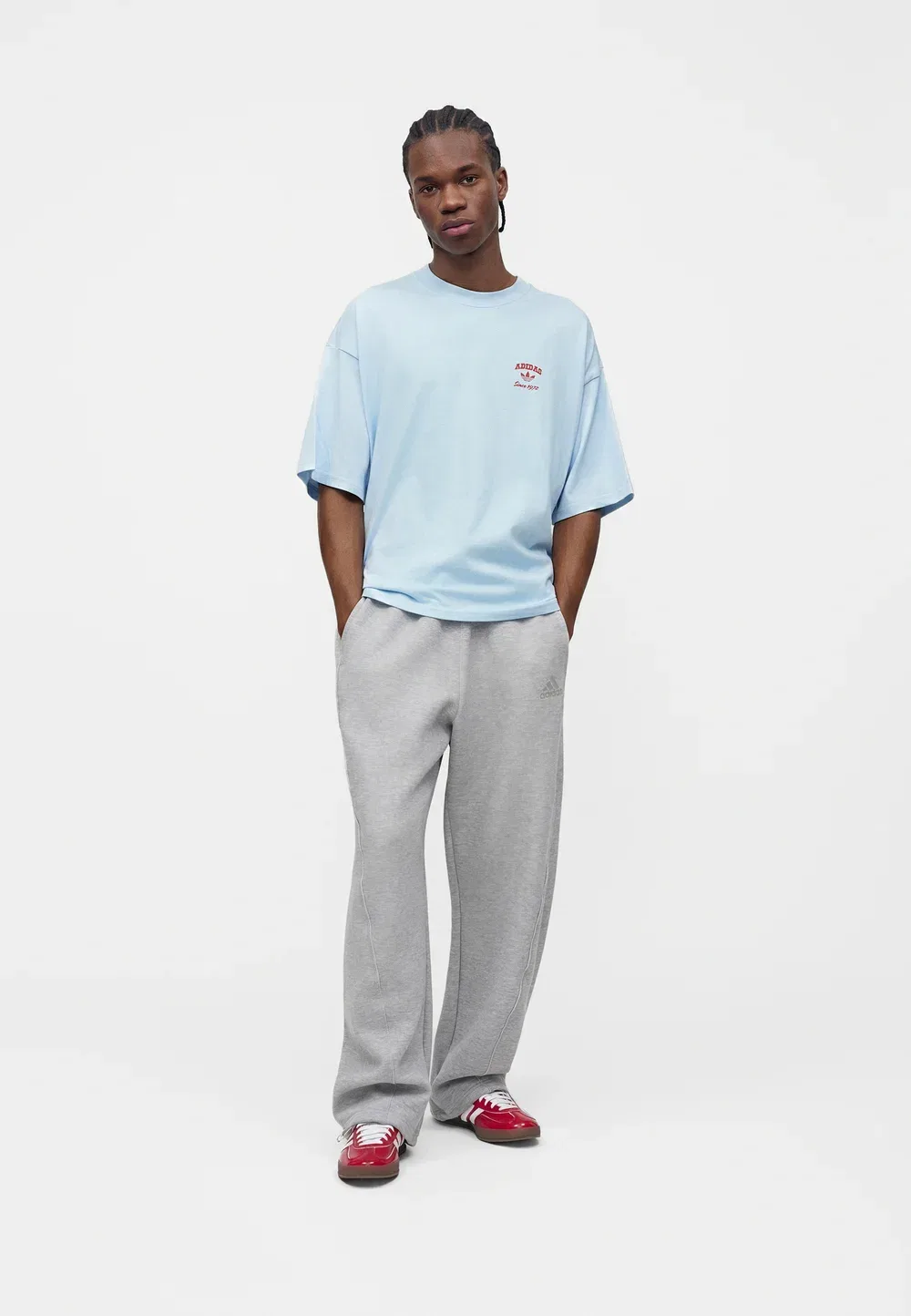 Футболка унисекс с принтом Adidas Originals, Ice Blue — фото 2